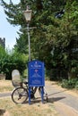 Bicycle in a churchyard Royalty Free Stock Photo