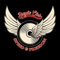 Bicycle club `Speed and freedom` logo.