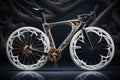 Bicycle concept design with the frame design inspired by a girrafe body. Generative AI