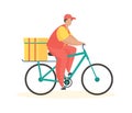 Bicycle courier delivery. Comfortable mobile delivery with online logistics
