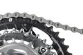 Bicycle crank and chain Royalty Free Stock Photo