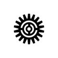 Bicycle Crank, Chainwheel Vector Icon