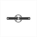 Bicycle crank illustration on white background