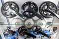 Bicycle crank and rear cassette Royalty Free Stock Photo