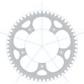 Bicycle crank - Vector drawing