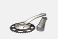 Bicycle Crankset on a white background Royalty Free Stock Photo