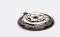 Bicycle Crankset on a white background Royalty Free Stock Photo