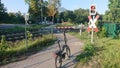Bicycle crossing without a passing train