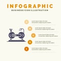 Bicycle, Cycle, Exercise, Bike, Fitness Infographics Presentation Template. 5 Steps Presentation