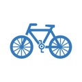 Bicycle, cycling, travel icon. Blue color design
