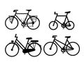 Bicycle cycling vector icon illustration sign symbols Set A Royalty Free Stock Photo