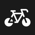 Bicycle dark mode glyph ui icon Royalty Free Stock Photo