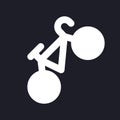 Bicycle dark mode glyph ui icon Royalty Free Stock Photo