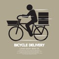 Bicycle Delivery Service Graphic Symbol