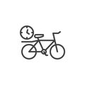 Bicycle delivery time line icon