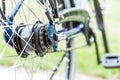 Bicycle - detail of gear and chain Royalty Free Stock Photo