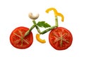 Bicycle from different vegetables Royalty Free Stock Photo