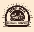 Bicycle emblem mechanical repair service