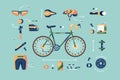 Bicycle equipment for cycling set