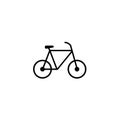 Bicycle fitness or messenger bike line art vector icon for apps and websites EPS 10