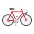 Bicycle flat icon, transport and vehicle, bike Royalty Free Stock Photo