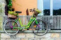 Bicycle with flowers Royalty Free Stock Photo