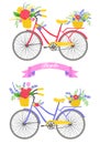 Bicycle with flowers. Royalty Free Stock Photo