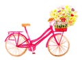 Bicycle with flowers Royalty Free Stock Photo