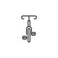 Bicycle front view line icon