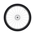 Bicycle Front Wheel with Disc Brake vector