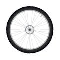 Bicycle Front Wheel with Disc Brake vector