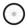 Bicycle Front Wheel with Disc Brake vector