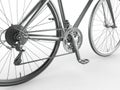 Bicycle gear shifting detailed 3D render