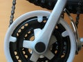 Bicycle gears with the chain. Royalty Free Stock Photo
