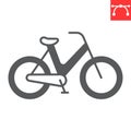 Bicycle glyph icon Royalty Free Stock Photo