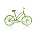 Bicycle green sketch for your design