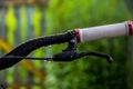 Bicycle grip after rain Royalty Free Stock Photo