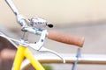 Bicycle handlebar with bell, vintage bicycle handle with metal bell