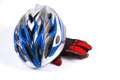 Bicycle helmet and gloves Royalty Free Stock Photo