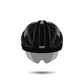 Bicycle helmet on a white background. Sports cyclist protection in a realistic style