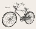 Bicycle High Detail Traveling Engraving Vintage