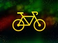 Bicycle icon abstract bokeh dark background Royalty Free Stock Photo