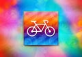 Bicycle icon abstract colorful background bokeh design illustration Royalty Free Stock Photo