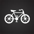 Bicycle icon on black background for graphic and web design, Modern simple vector sign. Internet concept. Trendy symbol for Royalty Free Stock Photo