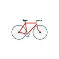 Bicycle icon cartoon vector flat design on white background Royalty Free Stock Photo