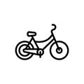 Black line icon for Bicycle, cycle and pedal