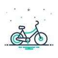 Mix icon for Bicycle, cycle and travel