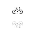 Bicycle icon flat Royalty Free Stock Photo