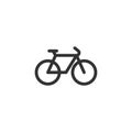 Bicycle icon in flat style. Bike vector illustration on white isolated background. Cycle travel business concept Royalty Free Stock Photo