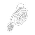 Bicycle icon, isometric 3d Royalty Free Stock Photo